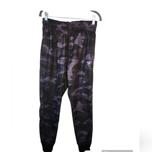 Reebok Men's Endeavor Jogger Pants Slim Fit Black Gray Cameo Size S